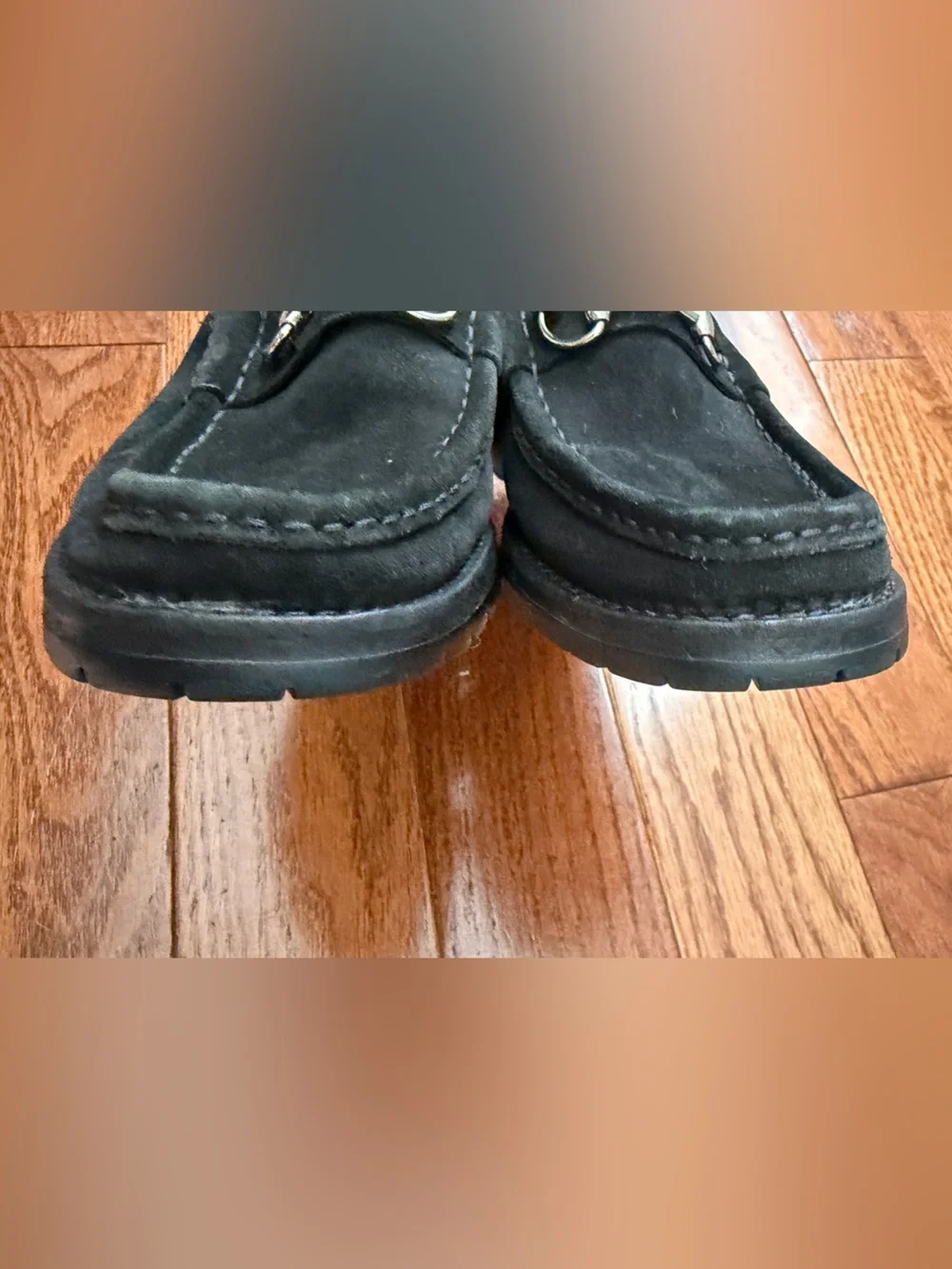 Vintage- GUCCI Horsebit Black Suede Loafers Women’s Sz 7